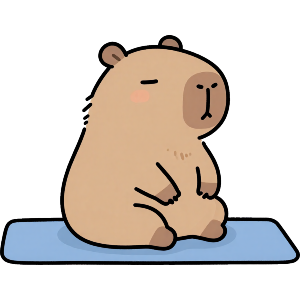 Capybara on Yoga Mat