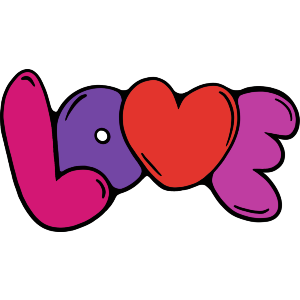 Love bubble writing