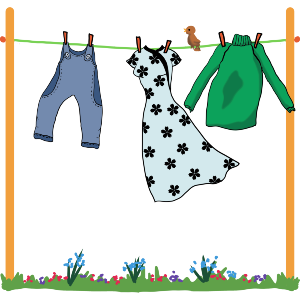 Washing Line With Clothes