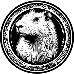 Capybara in Circle Frame