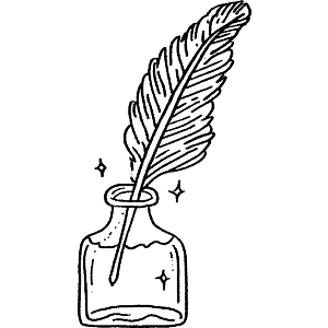 Quill and Ink Bottle 