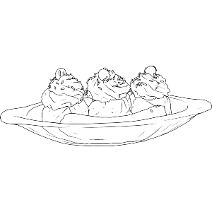 Banana Split Sundae