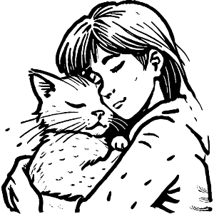 Cat Snuggling With Its Owner