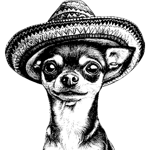 Chihuahua Wearing Sombrero
