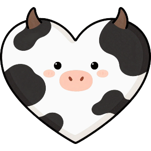 Cow Print Heart