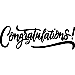 Congratulations!