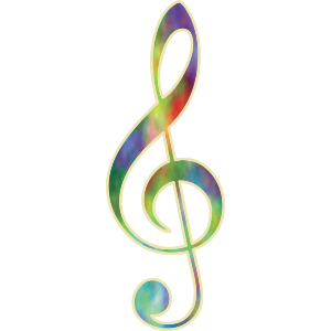 Tie Dye Treble Music Clef