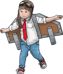 Child Playing Airplane