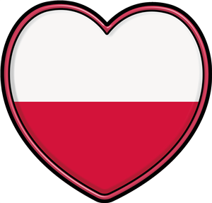Poland Flag Heart