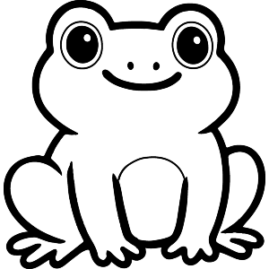 Cute Sitting Frog
