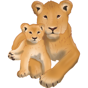 Lioness and Cub