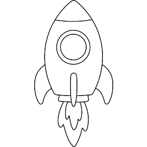 Space Rocket Outline