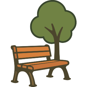 Peaceful Park Bench and Tree