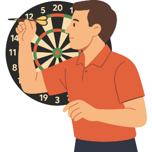 Darts Player in Action
