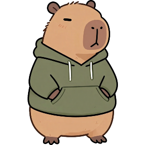 Capybara wearing Hoodie