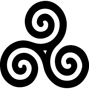 Triskelion Celtic Triple Spiral Symbol Design