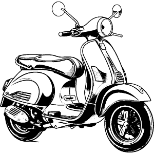 Moped Side View
