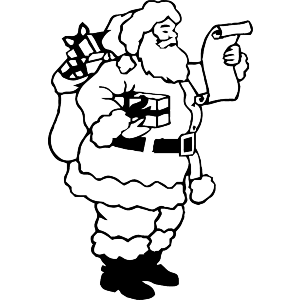 Retro Illustration Of Santa With Presents