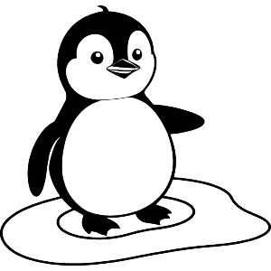 Penguin On The Ice