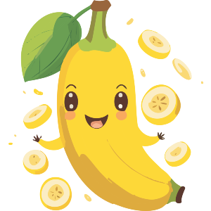 Kawaii Style Smiling Banana