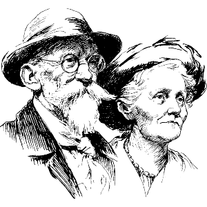 Vintage Elderly Couple