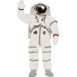 Waving Astronaut Space