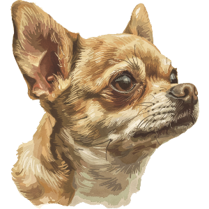 Chihuahua Portrait Side View
