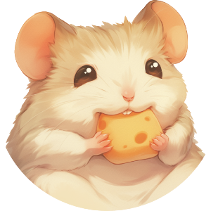 Cute Mouse Eating Cheese