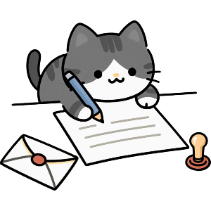 Cat Writing Letter