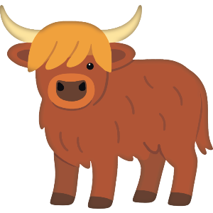 Standing Highland Cow