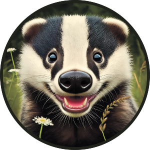 Smiling Badger Cub