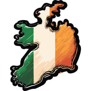 Irish Flag Shaped Like Ireland