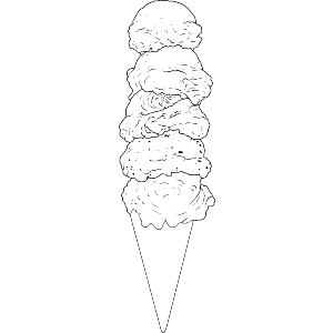 Tall Ice Cream Cone