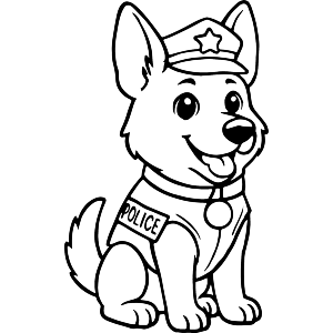 German Shepherd Police Dog