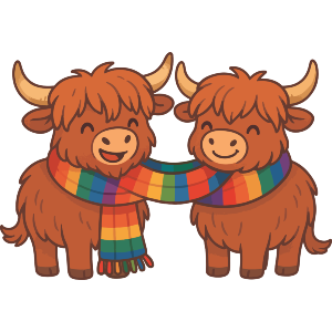 Winter Highland Cows