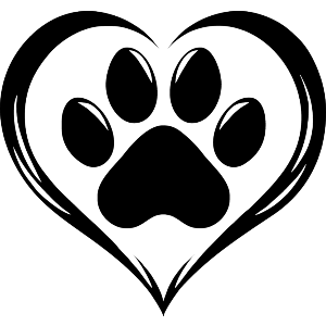 Paw Print Heart