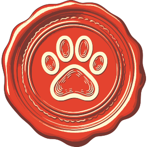 Red Pawprint Seal