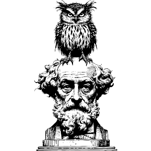 Charles Dickens With Owl