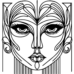 Art Deco Woman Doodle