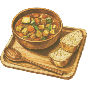 Vegetable Stew with Sourdough Toast