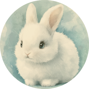 Cute White Bunny