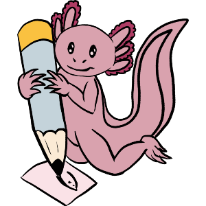 Axolotl Artist & Pencil
