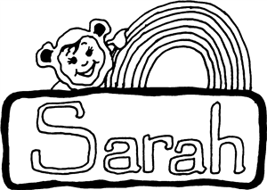 Sarah Badge With Rainbow