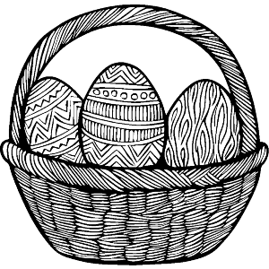 Easter Eggs in Basket