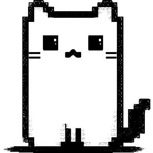 Pixel Cartoon Cat