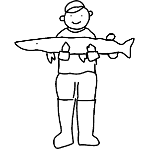 Fisherman with big fish