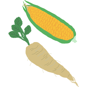 Parsnip and sweetcorn 