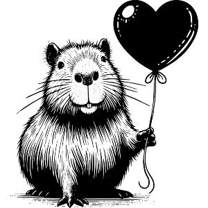 Capybara With Balloon