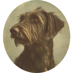 Vintage Irish Wolfhound Portrait