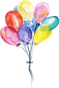 Colorful Balloons Bunch